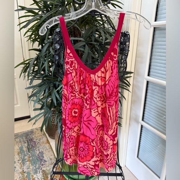 Free People Pink Floral Tank Top. - Picture 4 of 6